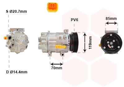 VAN WEZEL Kompressor,kliimaseade 0900K253